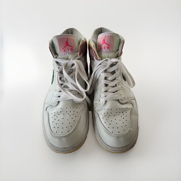 Nike Air Jordan 1 Mid Paint Drip Ice Cream White Pink Size 7Y/8.5 Women - Picture 2 of 13